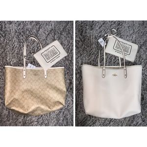 Reversible Coach Tote with additional clutch